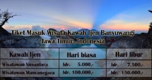 harga tiket wisata kawah ijen